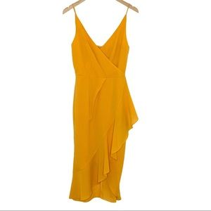 Cooper St Yellow Drape Dress Spaghetti Straps 4